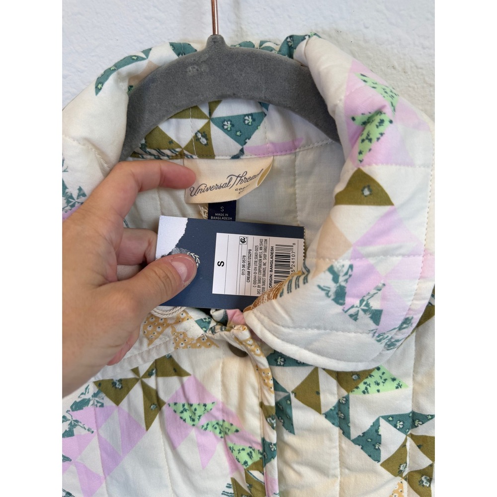 Universal Thread NWT Quilted Chore Jacket Womens Small Snap Button Boho Indie - Picture 5 of 8